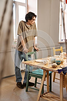 Creative hands at work in a