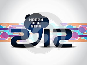 Creative happy new year 2012 background