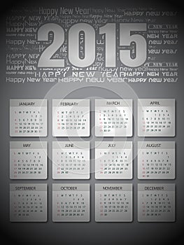 Creative Happy New Year 2015, CALENDAR.