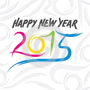 Creative happy new year 2015 design