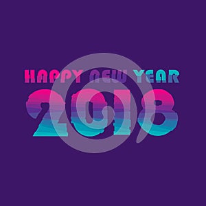 Creative happy new year 2018 poster design