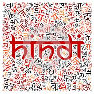 Creative Hindi alphabet texture background