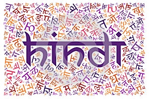 Creative Hindi alphabet texture background