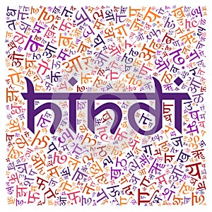Creative Hindi alphabet texture background