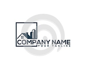 Creative Home and modern building Logo design Template.