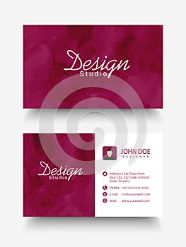 Creative horizontal business or visiting card.