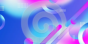 Creative horizontal website screen part for responsive web design project development. Abstract geometric pattern banner layout