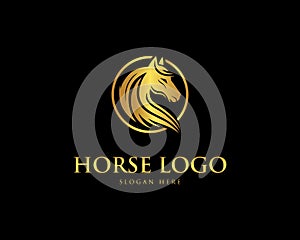 Creative Horse Elegant Logo Icon.