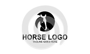 Creative horse logo icon symbol vector design illustration
