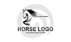 Creative horse logo icon symbol vector design illustration