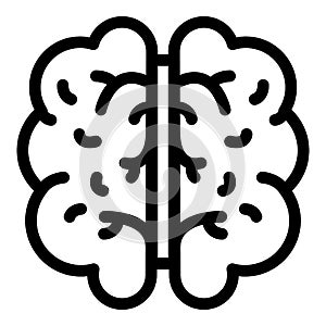 Creative human brain icon, outline style