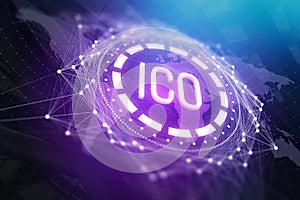 Cryptocurrency and global e-commerce background