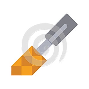 Creative Brick Cutter Icon Design