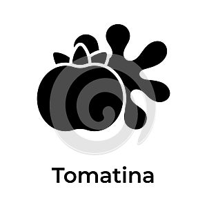 Creative icon design for spanish la tomatina, tomato festival vector photo