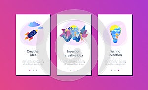 Creative idea app interface template.