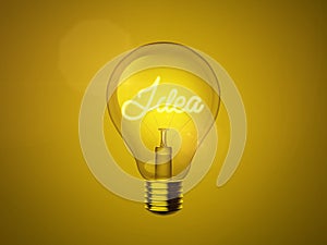 Creative idea in bulb shape as inspiration concept