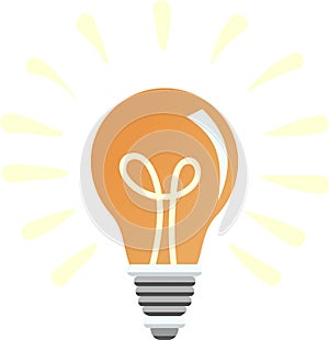Creative idea in bulb shape as inspiration concept. Vector design element.