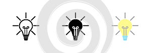 Creative idea in bulb shape as inspiration concept. Vector design element. EPS 10