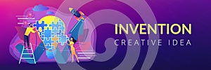 Creative idea concept banner header.
