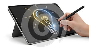 Creative Idea Concept with Tablet and Stylus