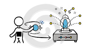 Creative Idea Exchange Sharing Icon, vector design Generative AI