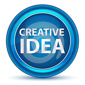 Creative Idea Eyeball Blue Round Button