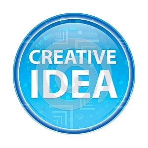 Creative Idea floral blue round button