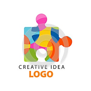 Creative idea geometric logo template with abstract