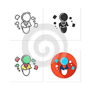 Creative idea icons set