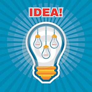 Creative Idea Illustration - Vector Graphic Concept - Light Bulb - Lamps Illustration