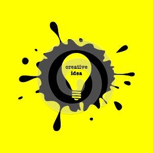 Creative idea light bulb