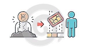 Creative Idea Lightbulb Brain Vector, vector design Generative AI