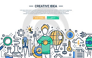 Creative Idea - line design website banner