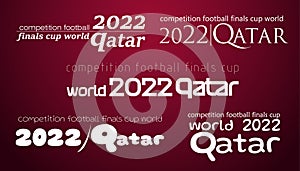 Creative illustration banners, concepts and modern ideas.LOGO competition football finals cup world  2022 qatar