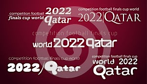 Creative illustration banners, concepts and modern ideas.LOGO competition football finals cup world  2022 qatar photo