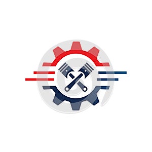 creative illustration car mechanic auto repair logo vector graphic illustration