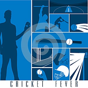 Creative illustration for Cricket Sports concept.