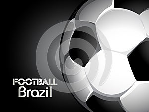 Creative Illustration football in Brazil flag conc