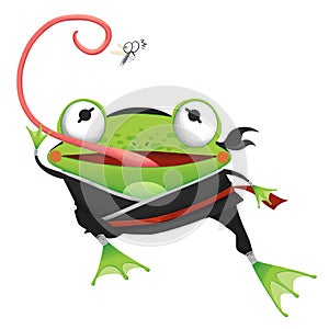 Creative Illustration and Innovative Art: Frog Ninja - Character Design.