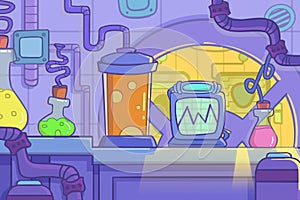 Creative Illustration and Innovative Art: Interior Background Set 3: Laboratory.