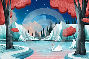 Creative Illustration and Innovative Art: Swan Lake.
