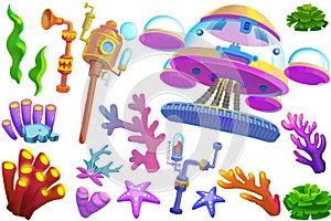 Creative Illustration and Innovative Art: Under the Sea Object Set 4.