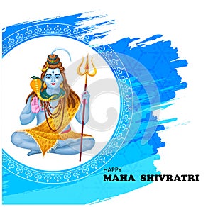 Creative illustration of Lord Shiva for Maha Shivratri with creative background.