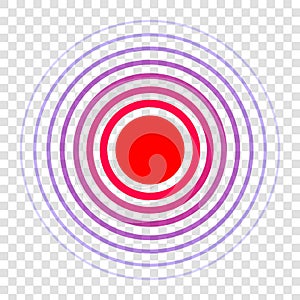Creative illustration of pill target spot symbol, medical painkiller drug icon isolated on transparent background. Art desi