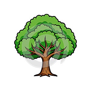 Creative Illustration of Sugarberry Tree photo