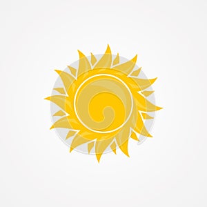 Creative, illustration of sun vector isolated summer icon design on the white background