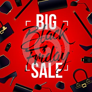 Creative illustration of super big sale special offer poster, banner, background. Art design black friday inscription template.