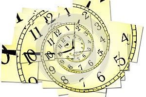 Creative image - hypnotic clock background. Concept of hypnosis, subconscious, psychotheraphy