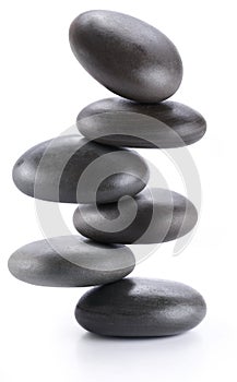 Creative image - pyramid of balancing spa stones