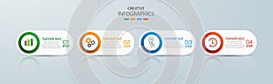 Creative  infographic template with 4 options